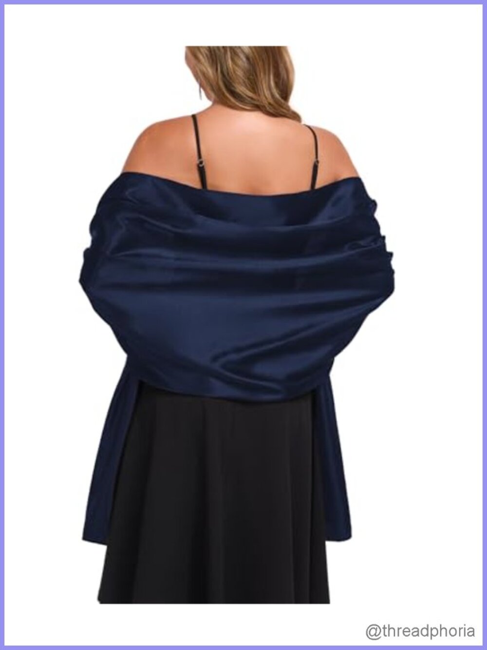 Satin Shawl Wrap for Evening & Wedding Guest, 79x28 Inches